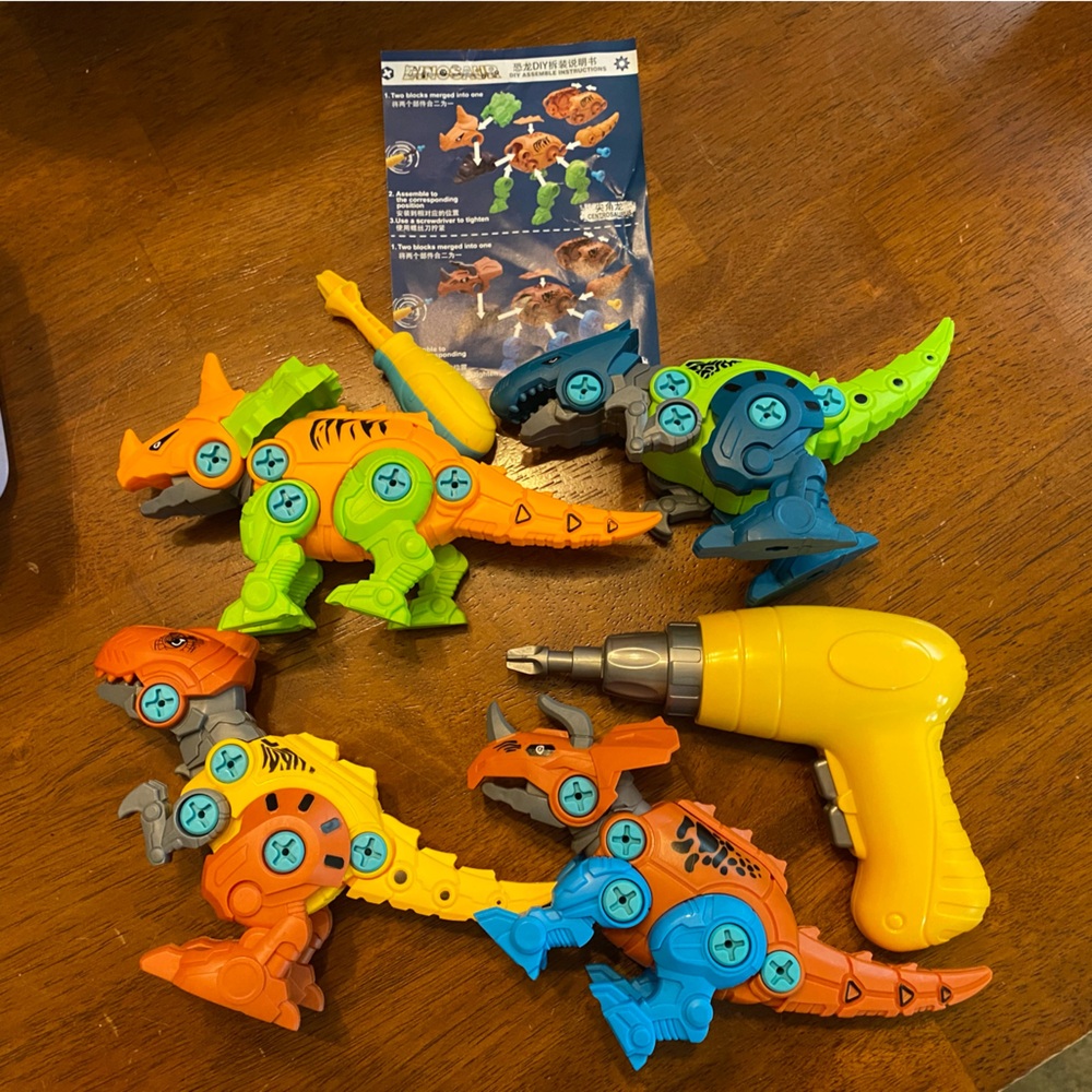 Dinosaur Construction Toy Set with Drill